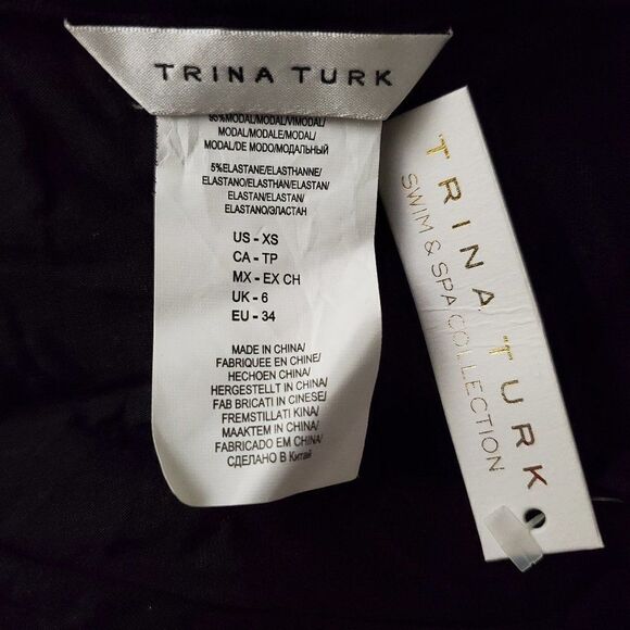 𝅺trina Turk Swim & Spa Collection Short Sleeve Top XS NWT - Picture 6 of 7